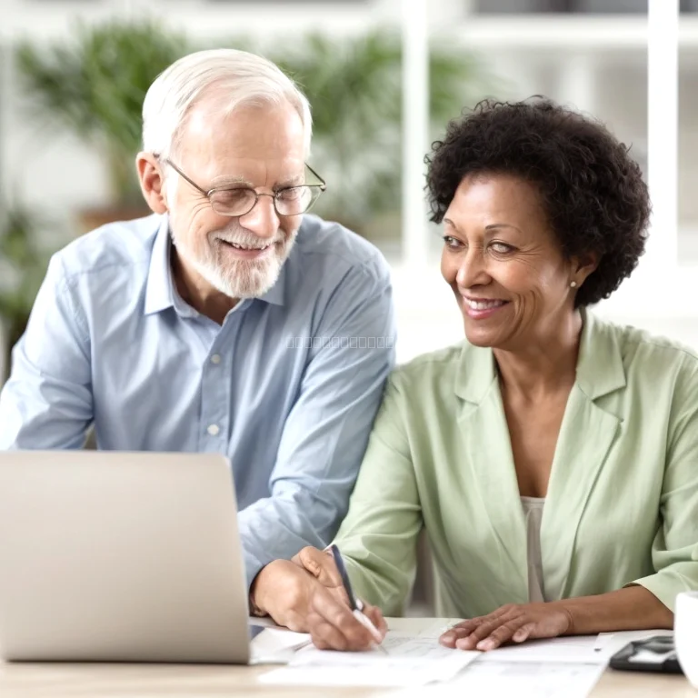 専門家が保険プランを説明している様子